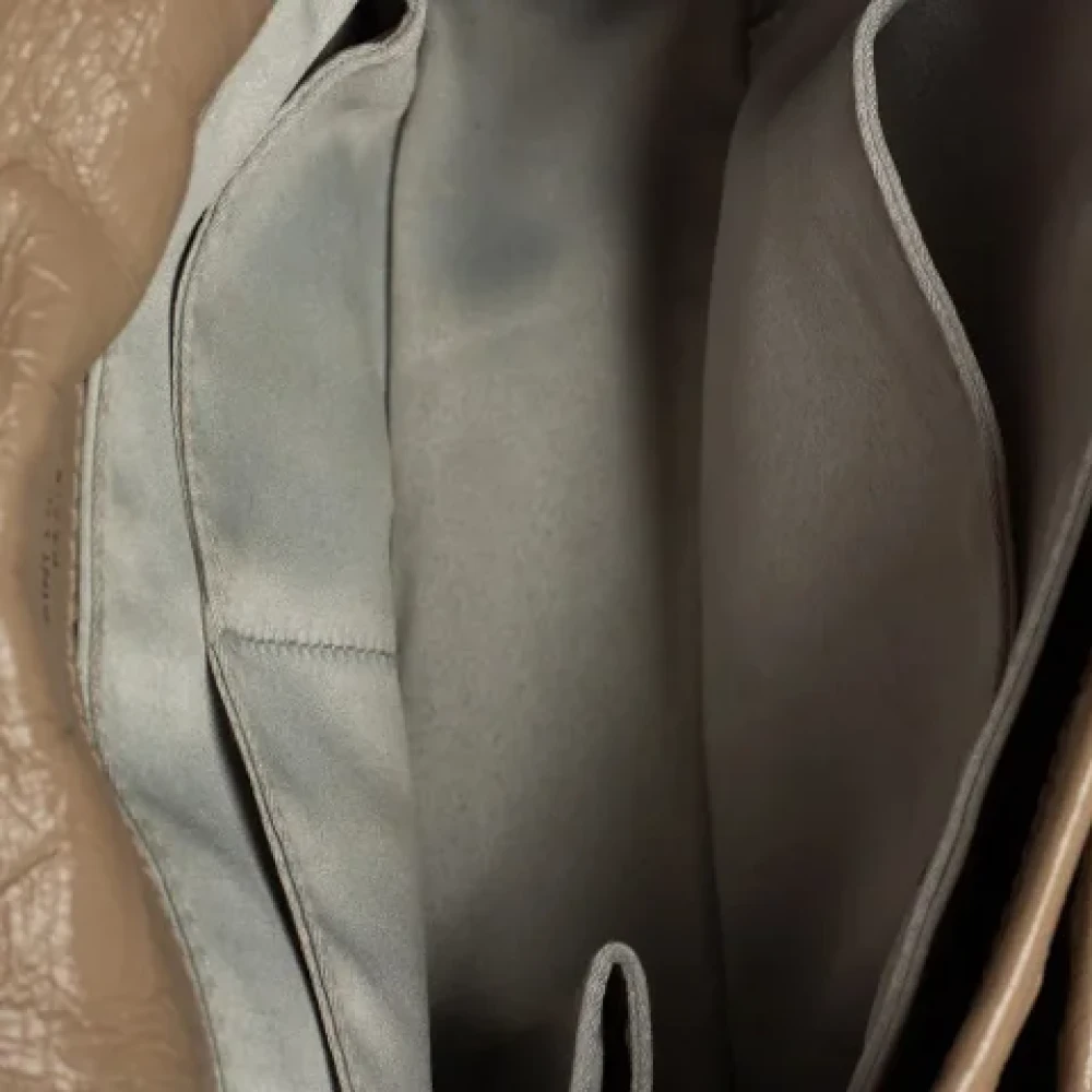 Yves Saint Laurent Vintage Pre-owned Leather shoulder-bags Beige Dames