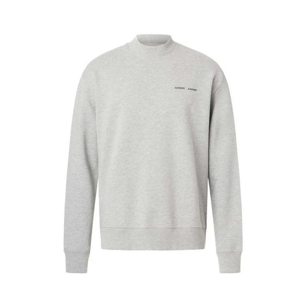 Grå Mel. Crewneck Genser