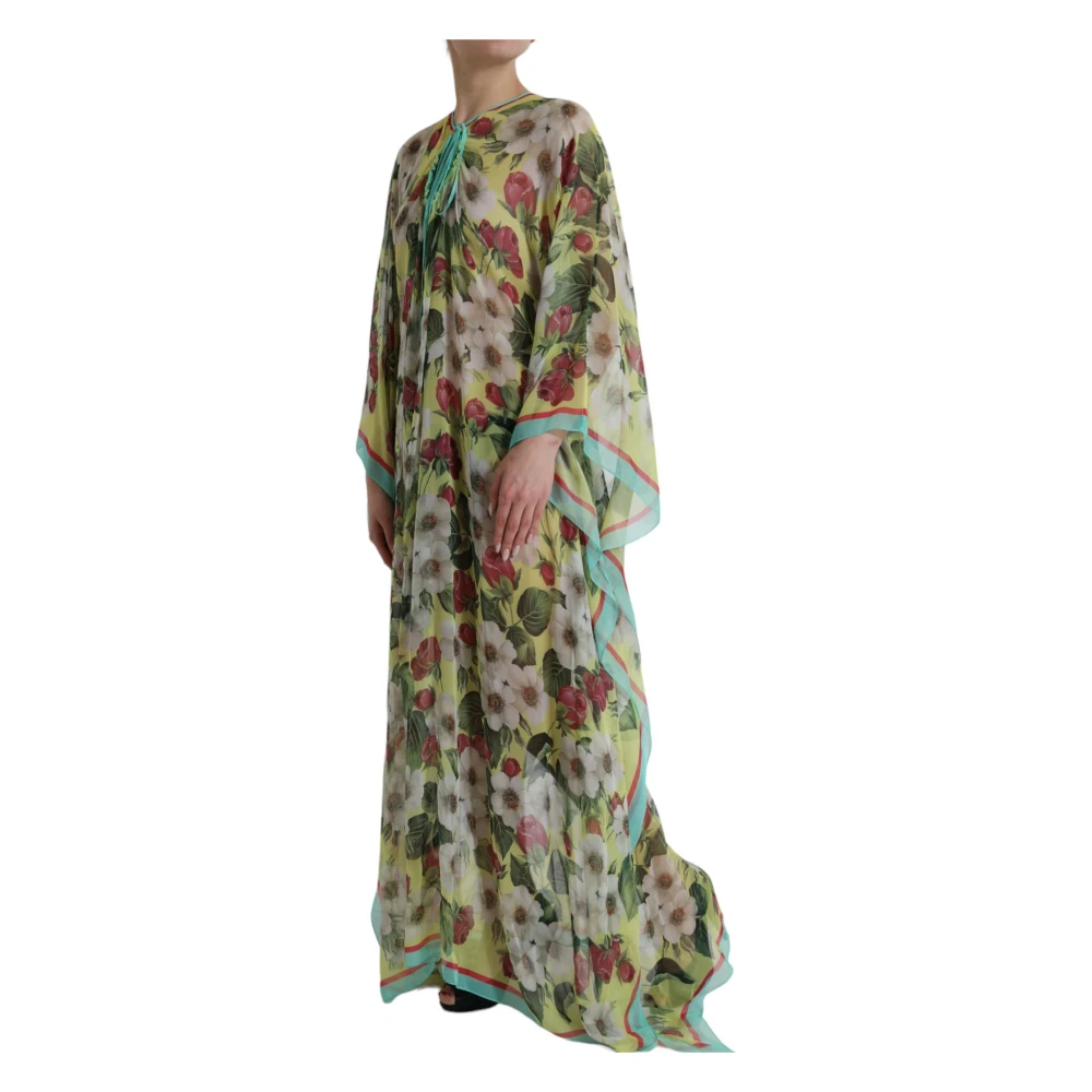 Dolce & Gabbana Bloemig zijden maxi-jurk Multicolor Dames