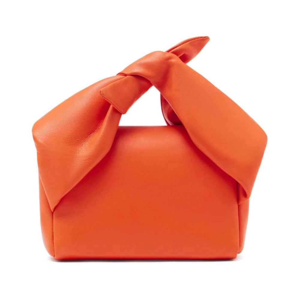 JW Anderson Oranje Foldover Tas met Oversized Strik Orange Dames