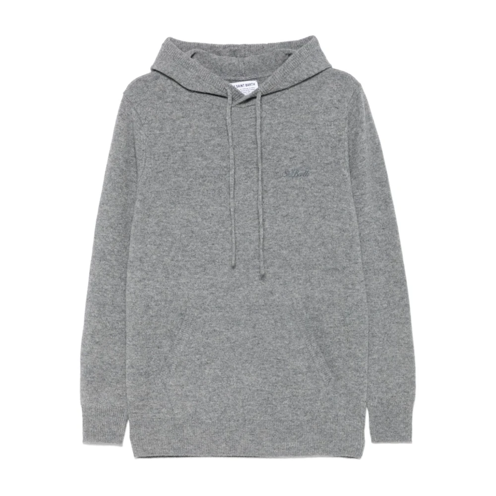 MC2 Saint Barth Grijze Wollen Hoodie Gray Heren