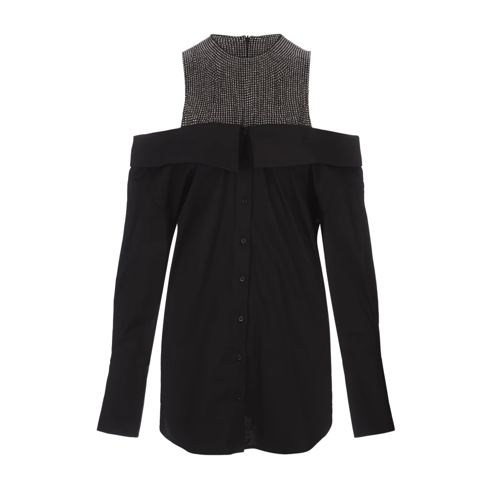Giuseppe Di Morabito Zwarte Kristal-ingezette Minijurk Black Dames