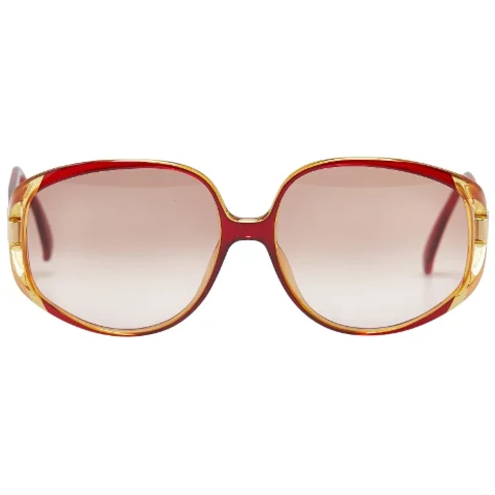 Dior Vintage Pre-owned Plastic sunglasses Red Dames