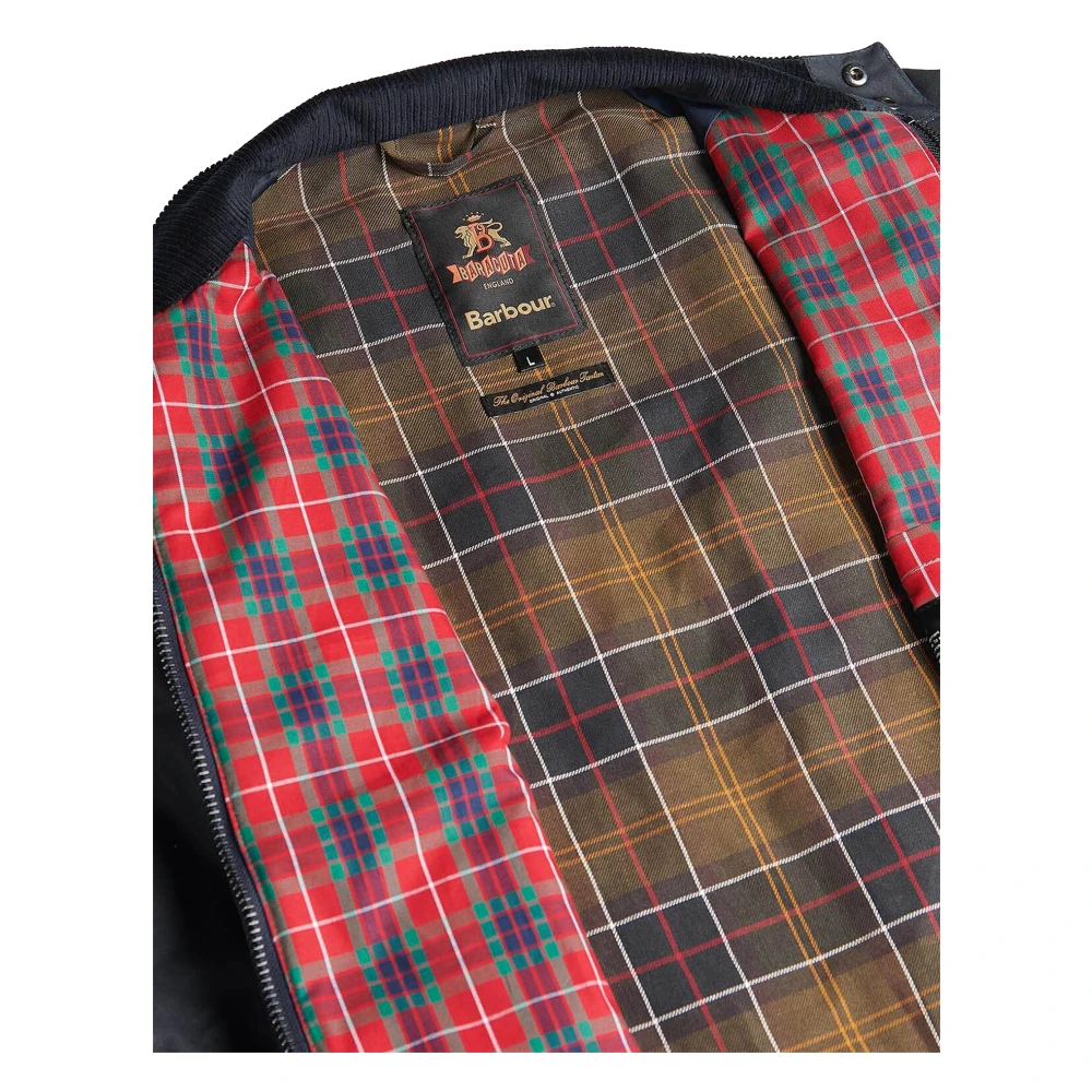 Baracuta Marineblauwe Katoenen Jas met Tartan Voering Blue Heren