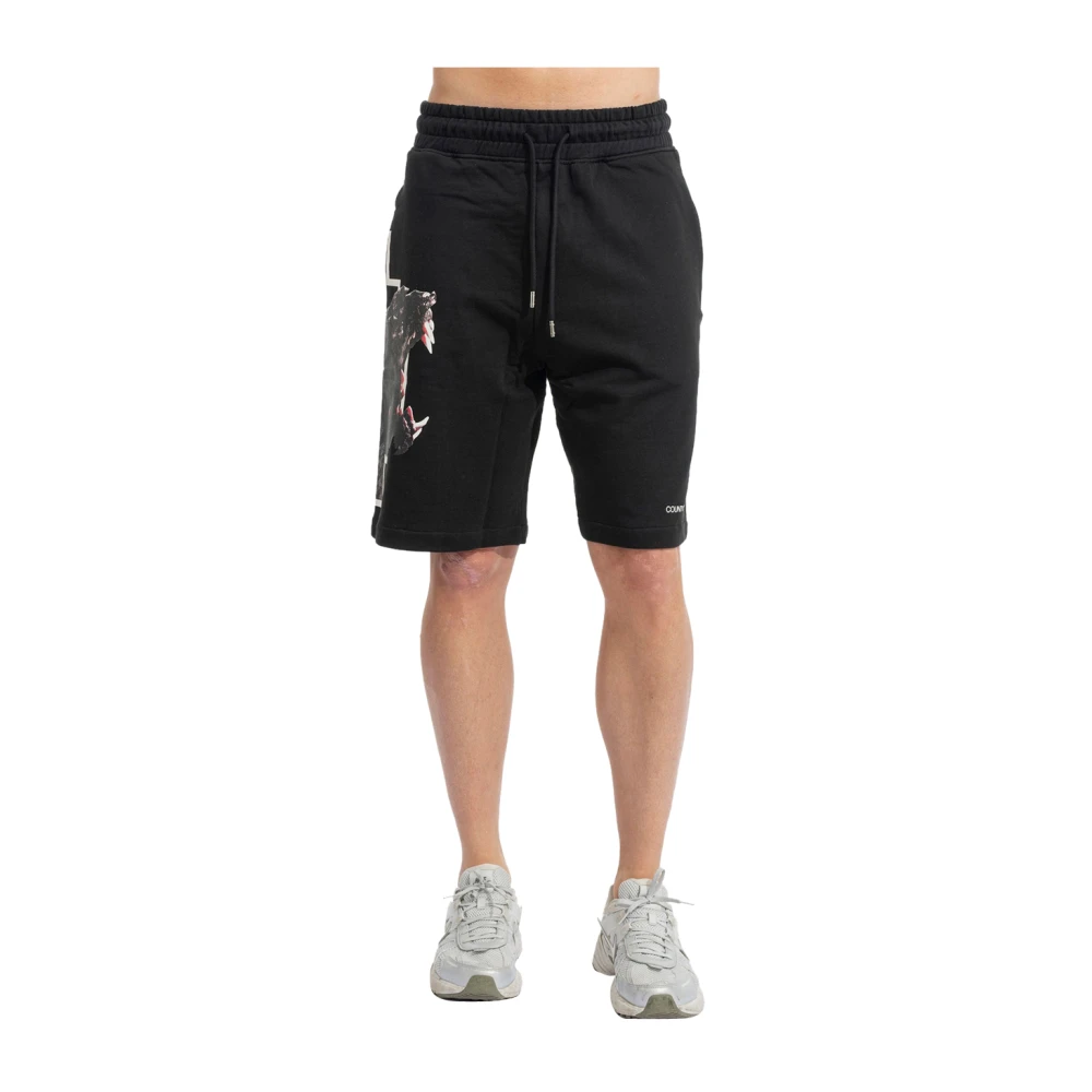 Marcelo Burlon Men's Black Sporty Shorts - Casual Shorts - S - Shorts