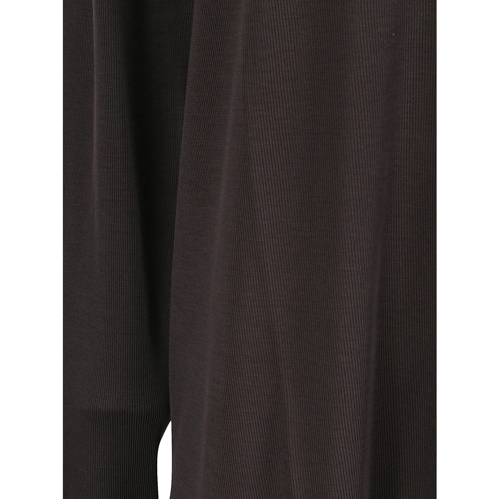 Studio Nicholson Lange mouwen ronde hals lyocell t-shirt Brown Dames