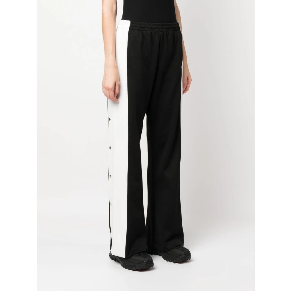 Givenchy Zwart en wit logo geborduurde broek Black Dames