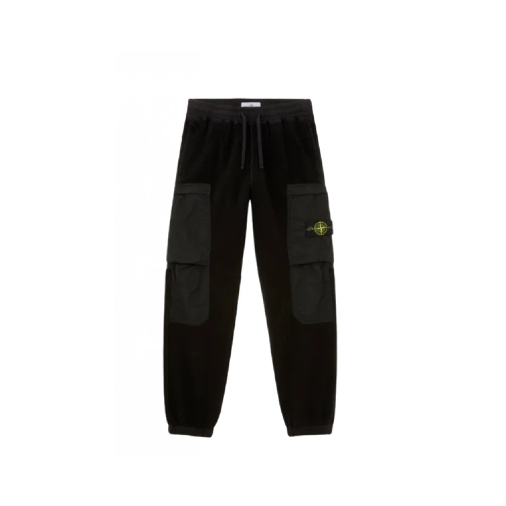 Stone Island Cargo Joggingbroek met Nylon Details Black Heren