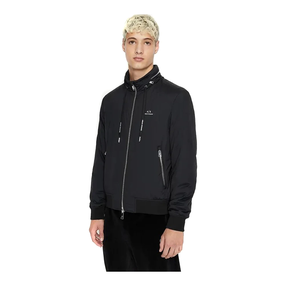 Armani Exchange Zwarte Shirt Jas Herenmode Black Heren