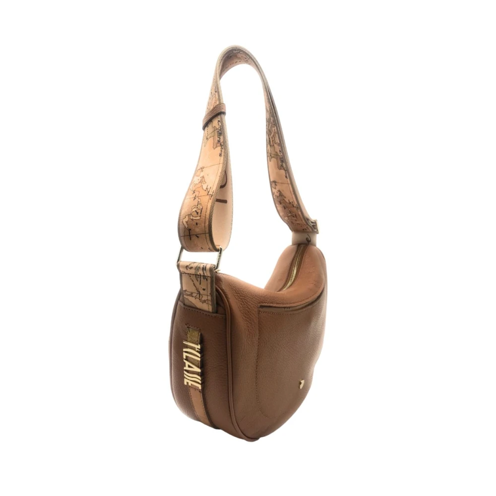 Alviero Martini 1a Classe Klassieke Geo Print Schoudertas Brown Dames