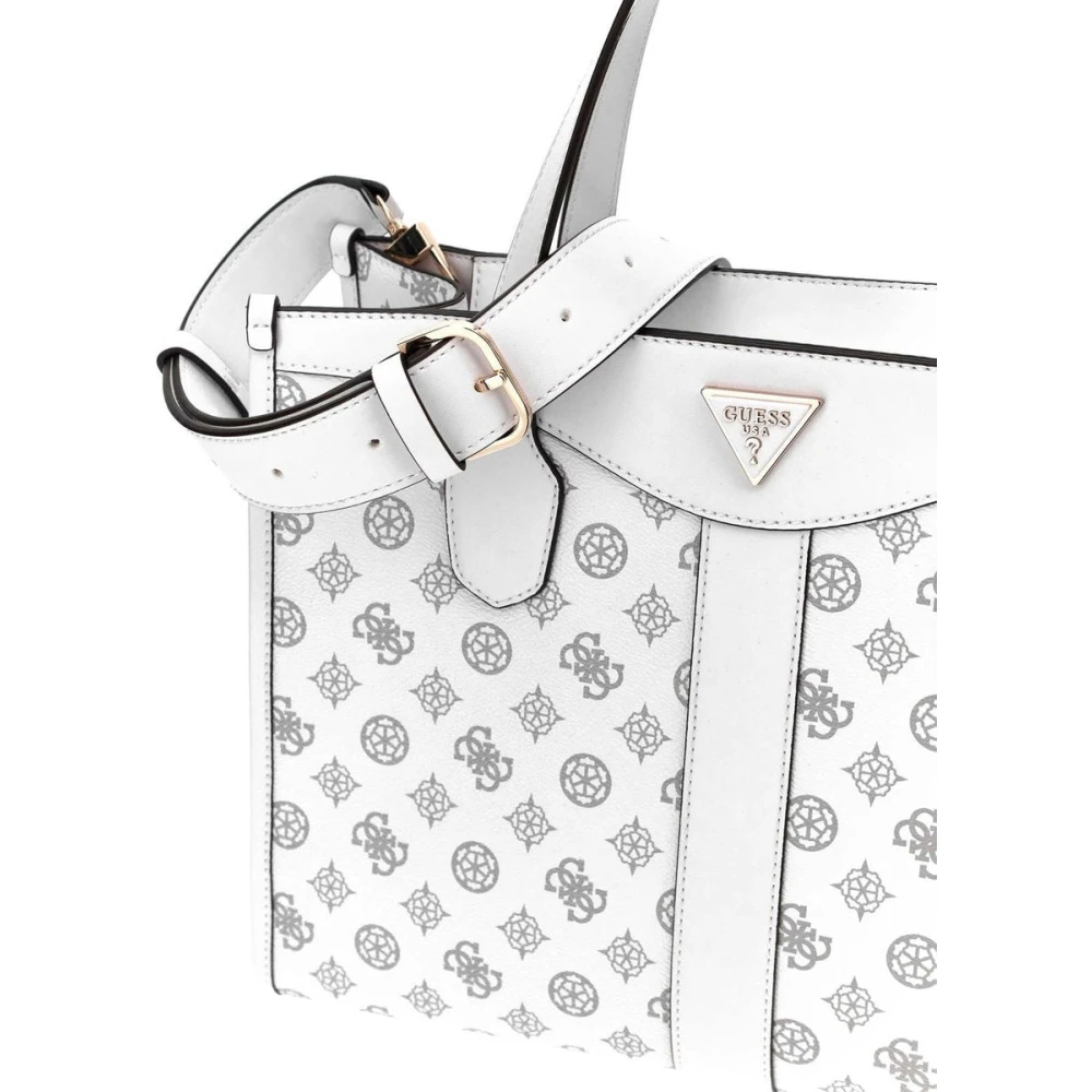 Guess Logo Tote Bag Silvana 2 White Dames
