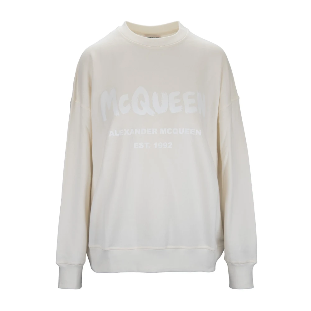 Alexander mcqueen Stijlvolle Dames Pullover Sweatshirt White Dames