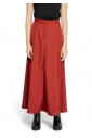 jupe-rouge-unie-avec-fermeture-eclair