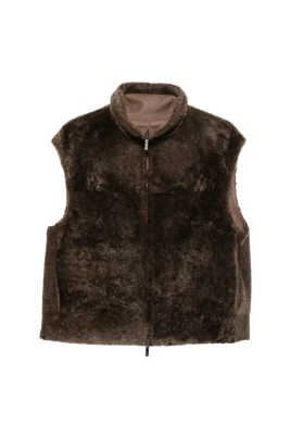 Reversibel Shearlingväst
