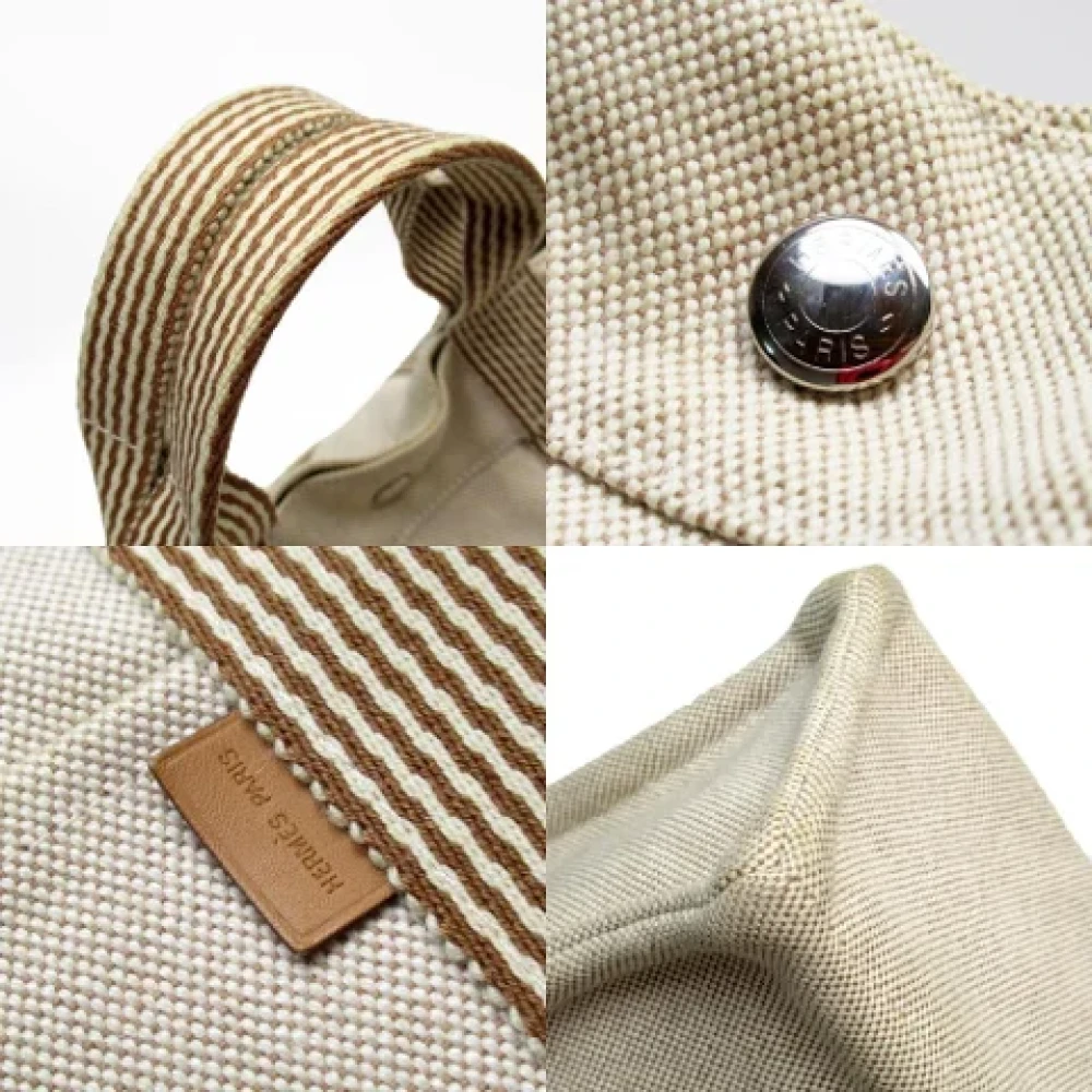 Hermès Vintage Pre-owned Canvas handbags Beige Unisex