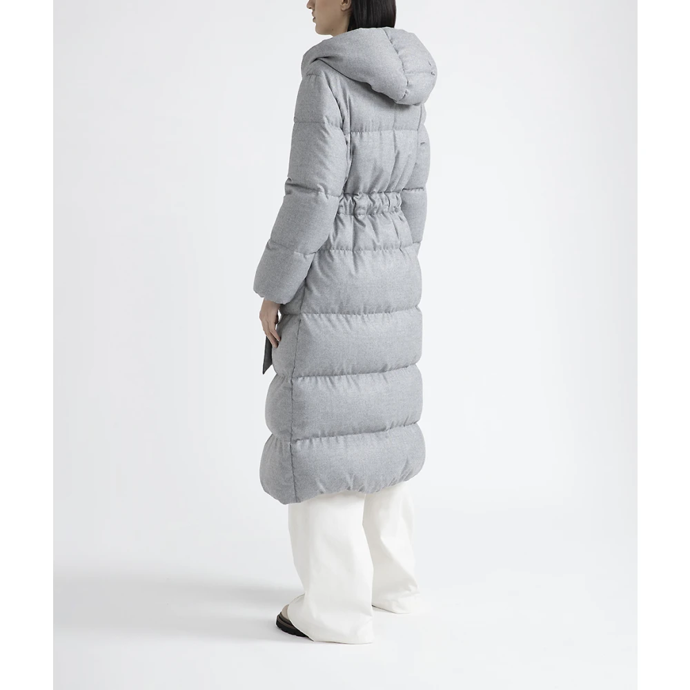 PESERICO Polyviscose flanellen pufferjas Gray Dames