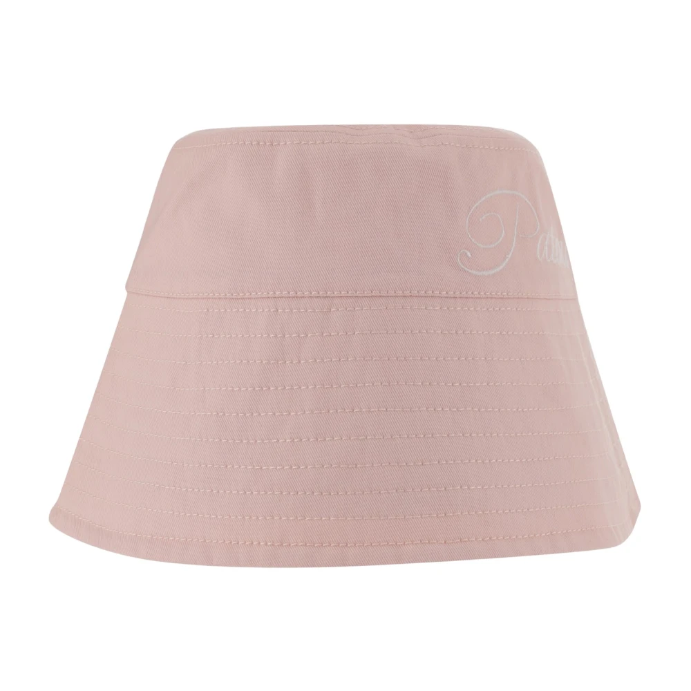 Patou Women's Pink Embroidered Logo Cotton Bucket Hat
