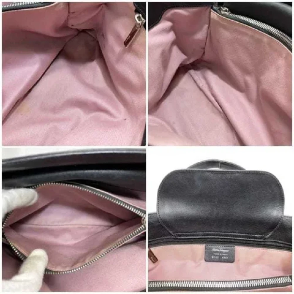 Salvatore Ferragamo Pre-owned Leather handbags Black Dames