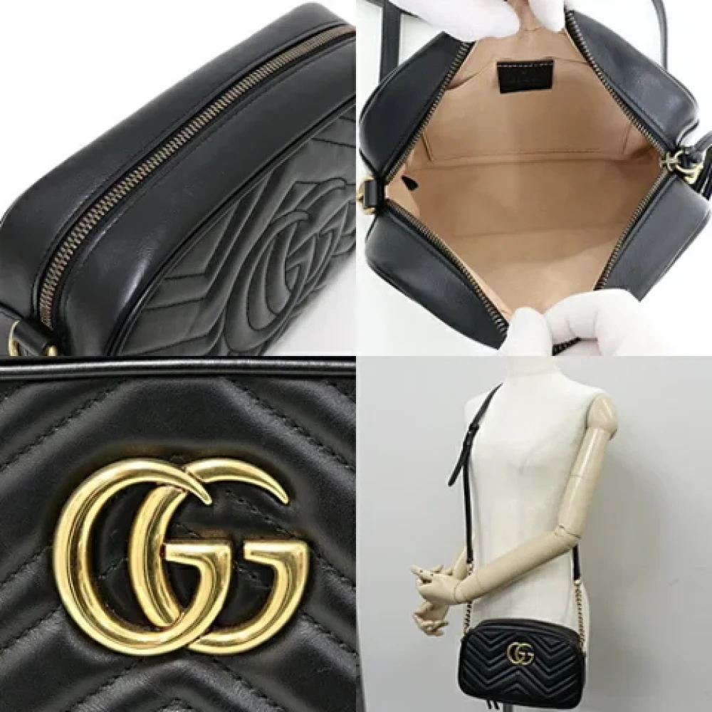 Gucci Vintage Pre-owned Leather gucci-bags Black Dames