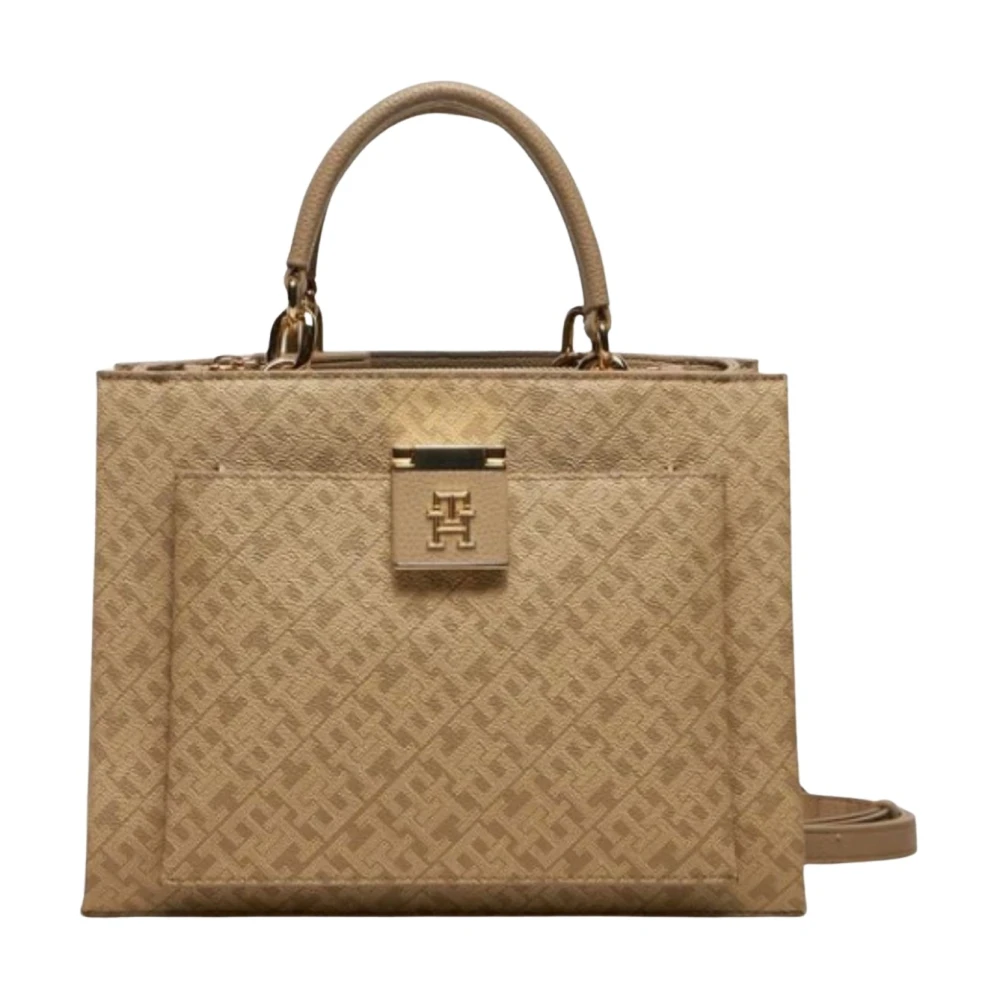 Tommy Hilfiger Mini Tote Tas voor Vrouwen Beige Dames