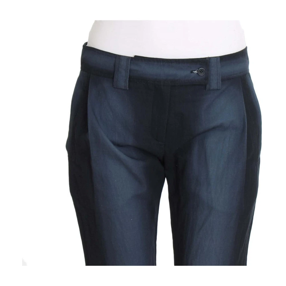 Ermanno Scervino Blauwe Katoenen Pantalons Gemaakt in Italië Blue Dames