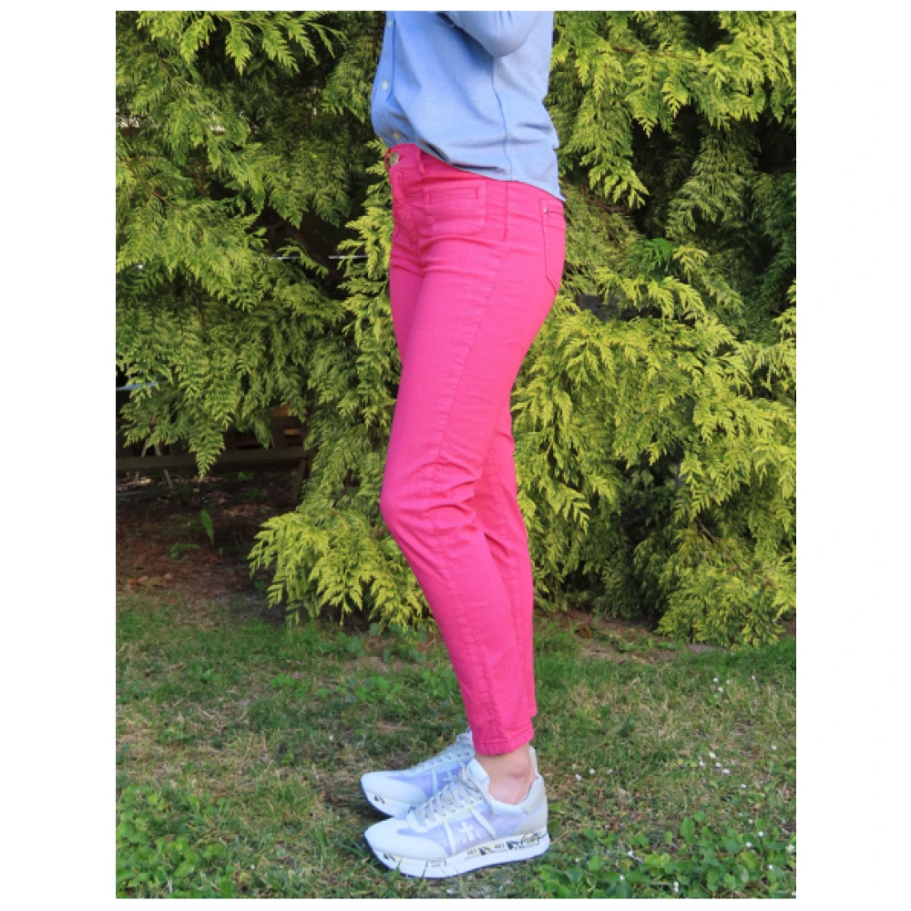 Islow Clara Gestreepte Broek Pink Dames