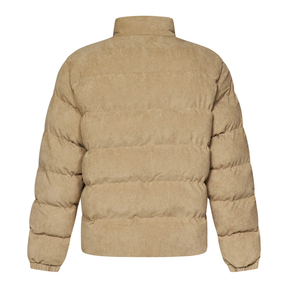 Lacoste Beige Corduroy Quilted Jacket Beige Heren
