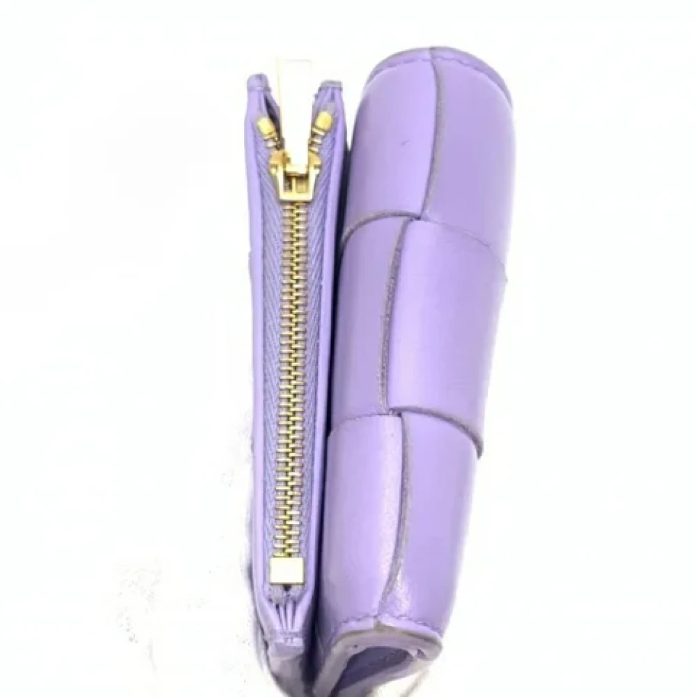 Bottega Veneta Vintage Pre-owned Canvas wallets Purple Dames