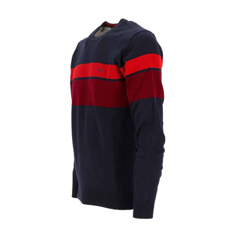 Harmont & Blaine Blauwe Trui met Horizontale Strepen Blue Heren