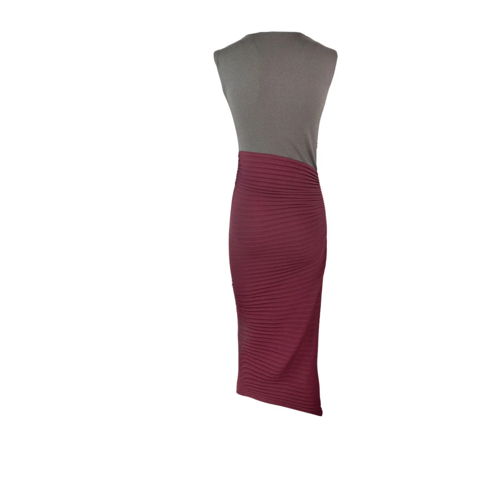 Philosophy di Lorenzo Serafini Rode Asymmetrische Jersey Jurk Multicolor Dames