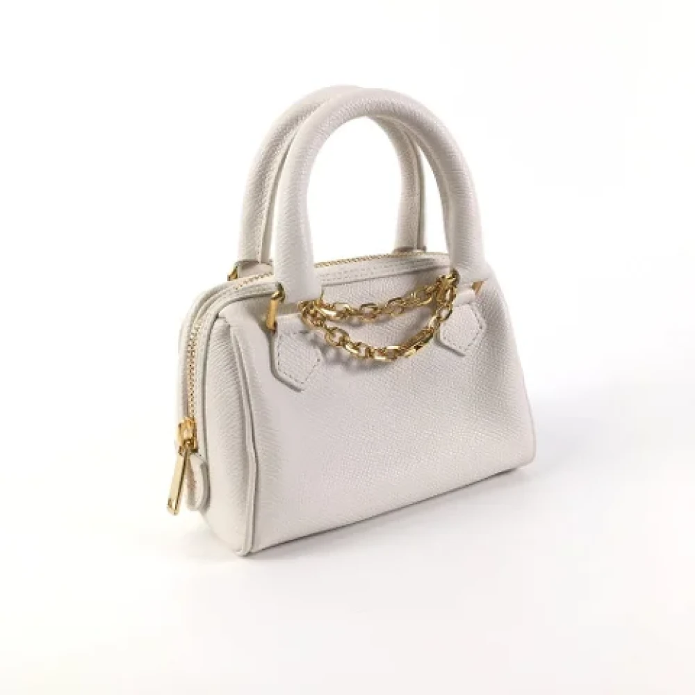 Celine Vintage Pre-owned Leather celine-bags White Dames