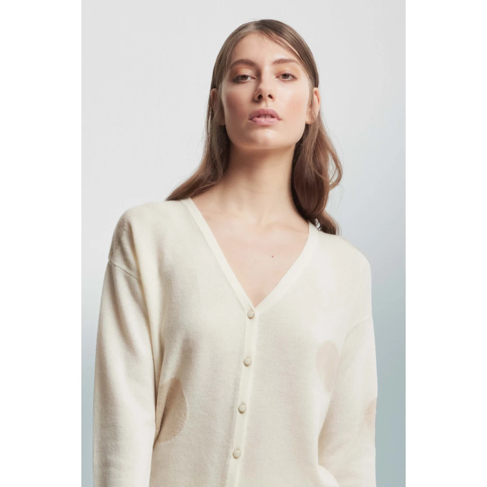 Kocca Geometrische Wollen Vest met Geribbelde Knopen Multicolor Dames