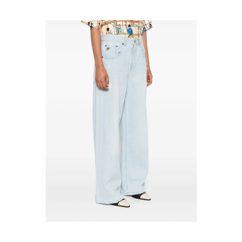 Lois Lichtblauwe Klassieke Vijf-Pocket Jeans Blue Dames