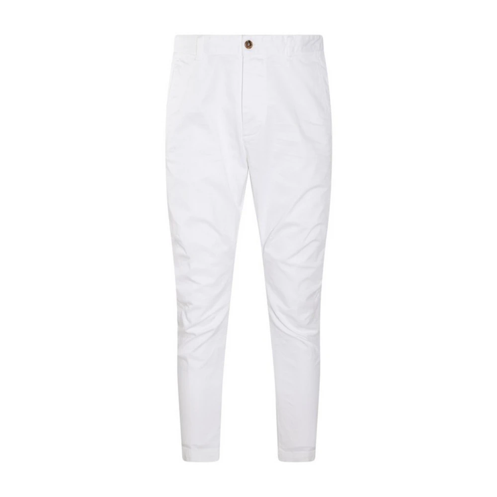 Dsquared2 Men's White Chinos, M, Slim Fit Denim Jeans