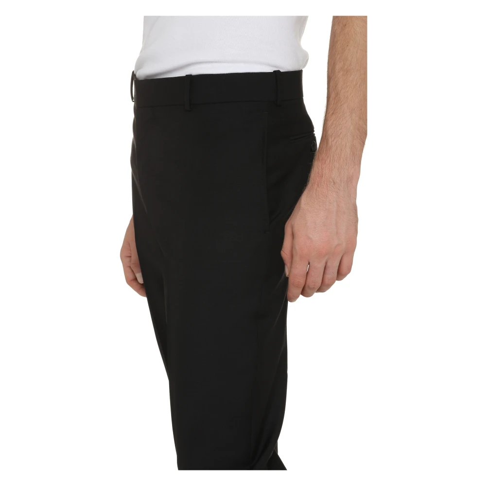 alexander mcqueen Getailleerde wollen blend broek Black Heren