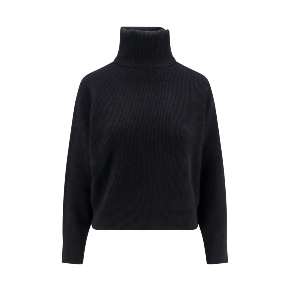 BRUNELLO CUCINELLI Luxe Cashmere Silk Turtleneck Sweater Black Dames