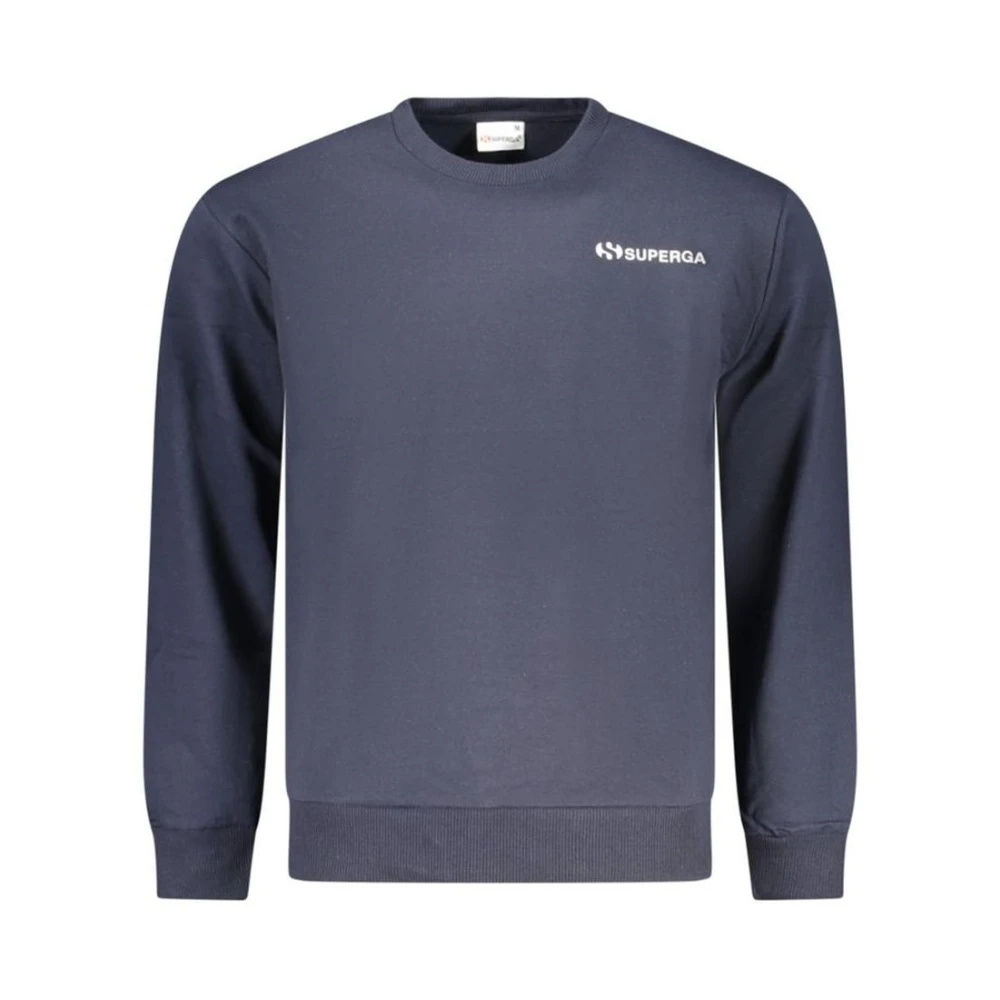 Superga Men's Blue Cotton Crewneck Sweatshirt