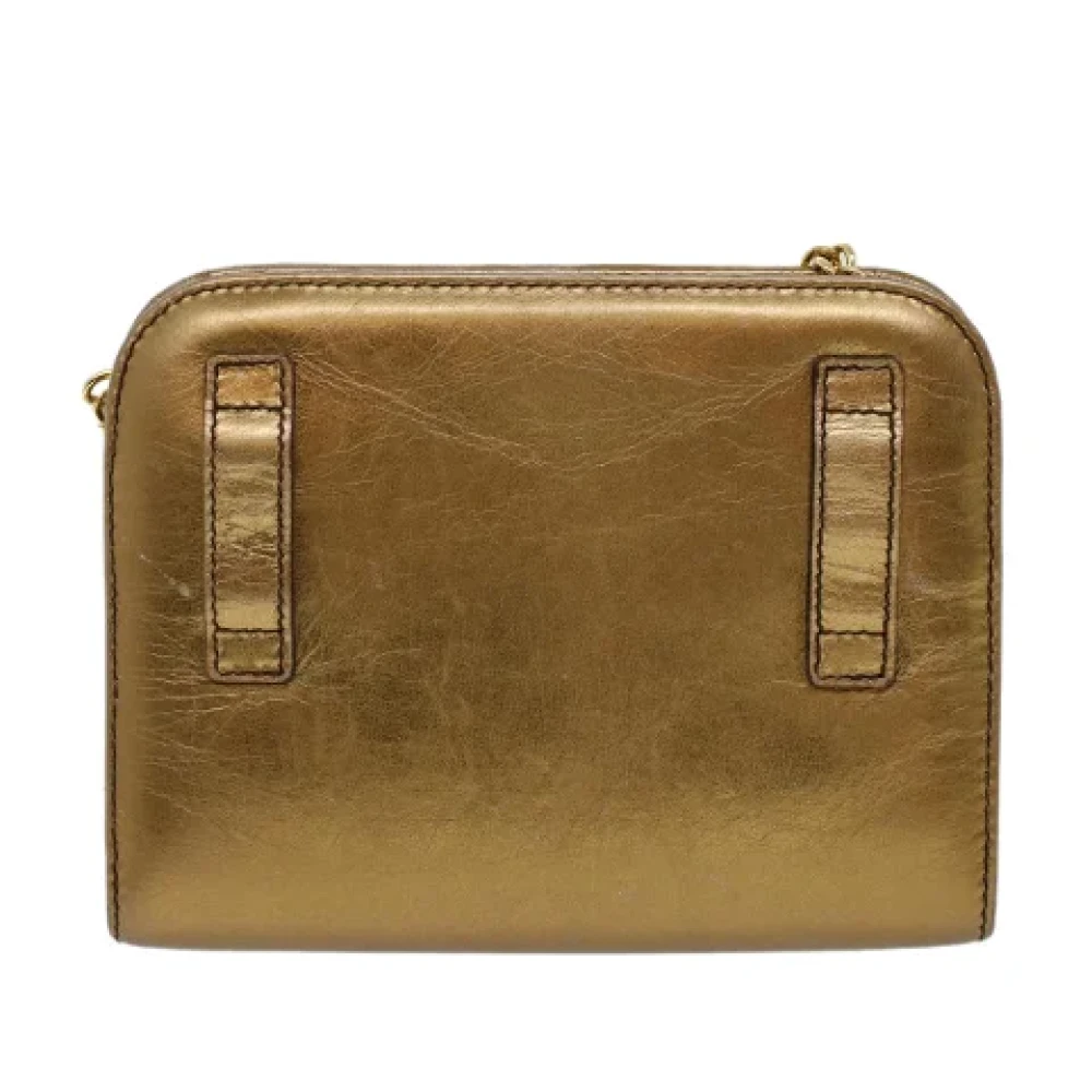Salvatore Ferragamo Pre-owned Leather shoulder-bags Yellow Dames
