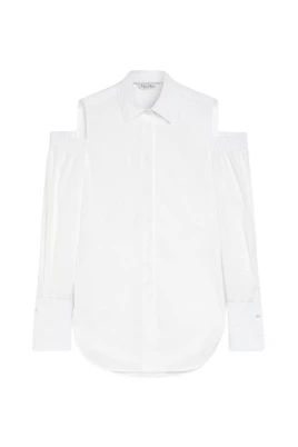 Cold Shoulder Cotton Poplin Shirt