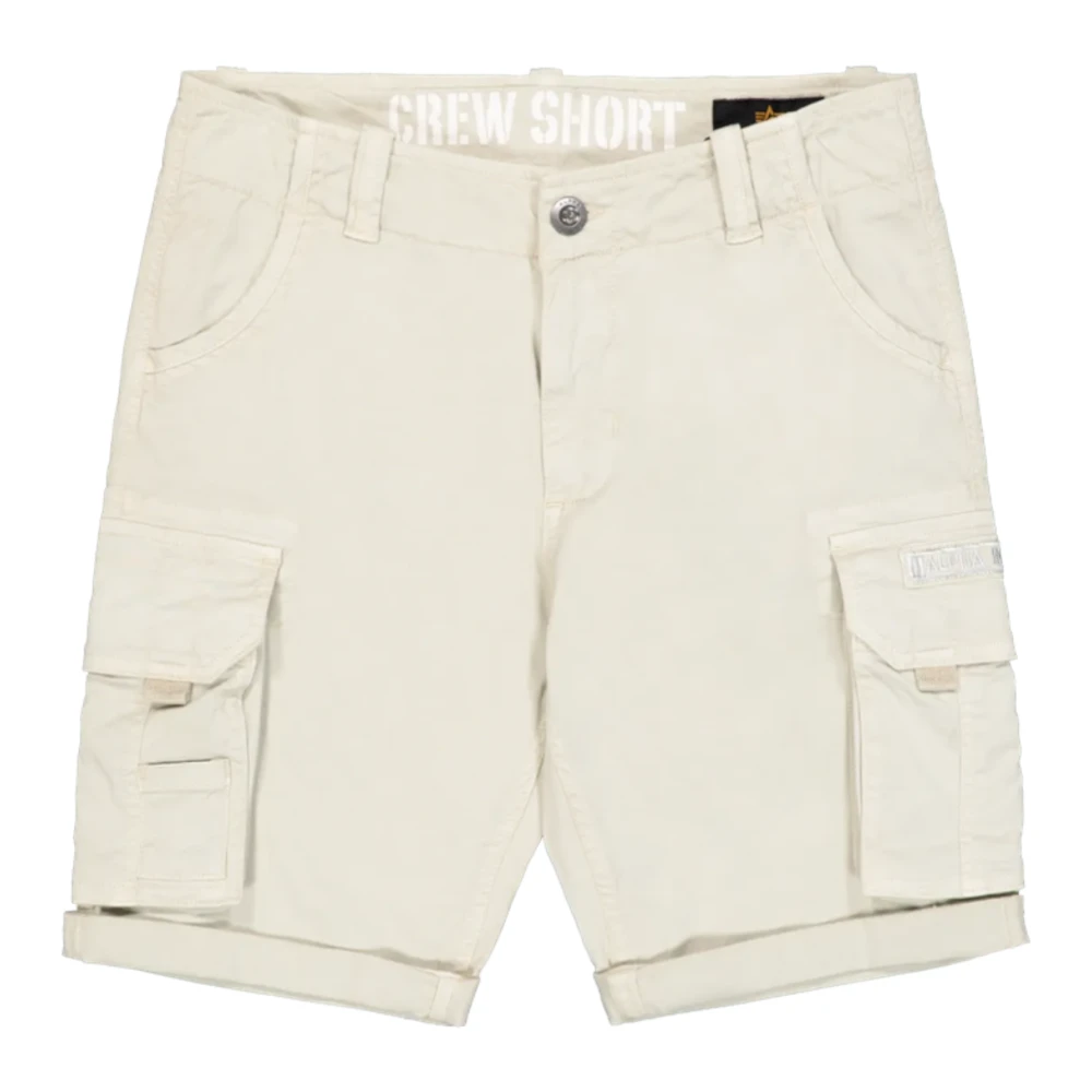 Alpha Industries Men's White Casual Shorts, W31, Crew Short