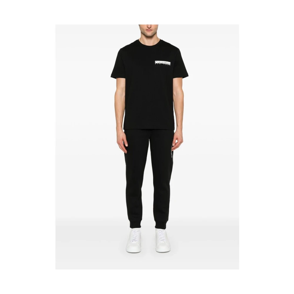 Calvin Klein Zwarte elastische tailleband twee zijdelingse splitzakken Black Heren