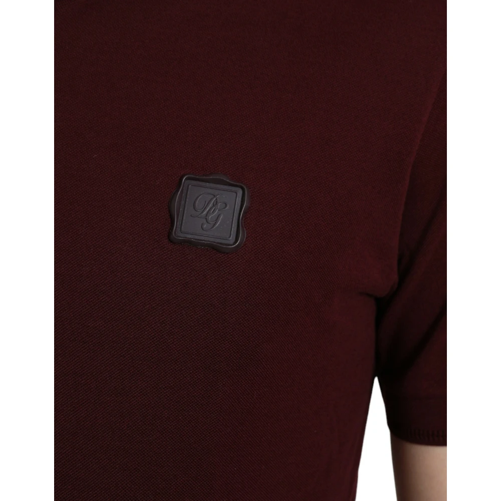 Dolce & Gabbana Elegante kastanjebruin Polo Tee Brown Heren