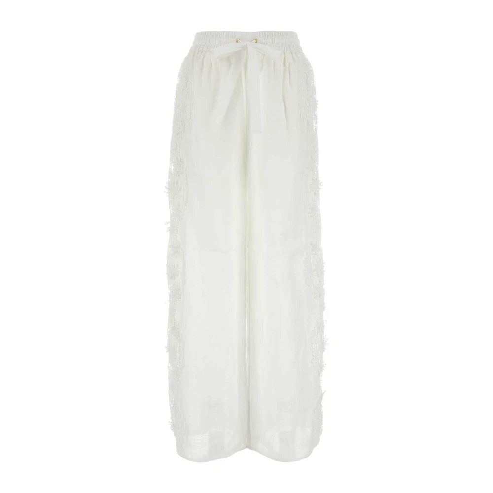 Zimmermann Witte Linnen Palazzo Broek White Dames