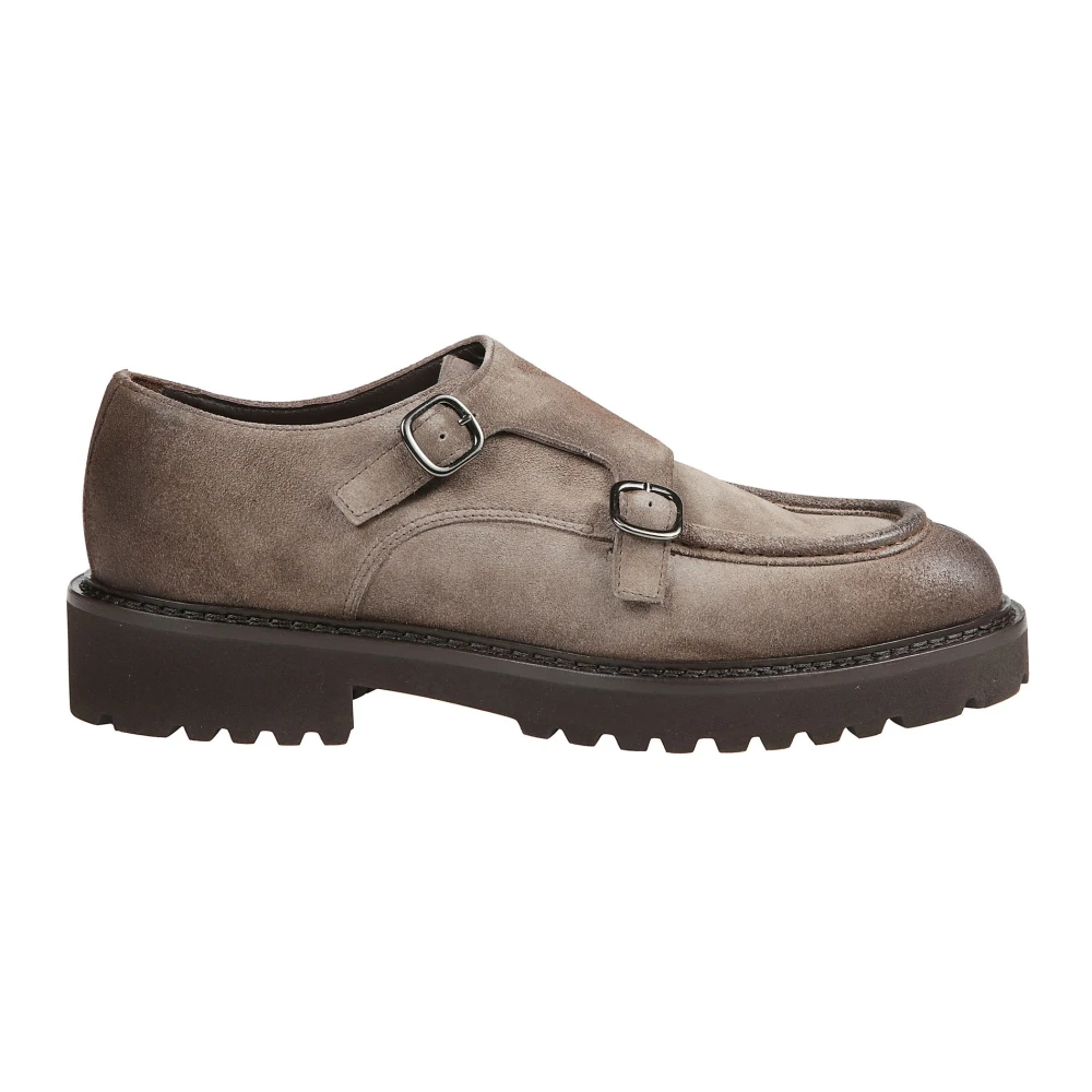 Doucal's Dekorerad Dubbel Spänne Commander Espresso Loafers Brown, Herr