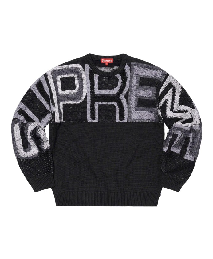 Chenille Logo Pullover Schwarz Limited Edition | Supreme 