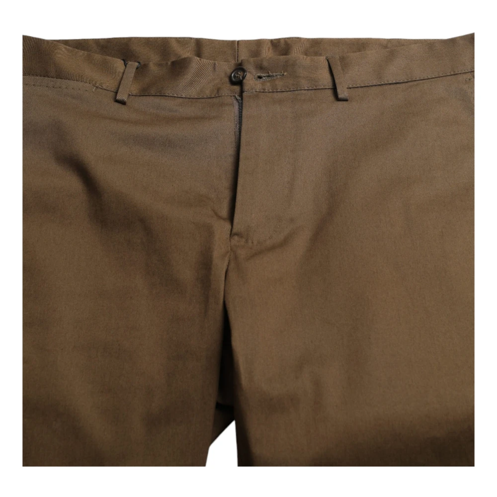 Dolce & Gabbana Chique Bruine Bermuda Shorts met Logo Detail Brown Heren