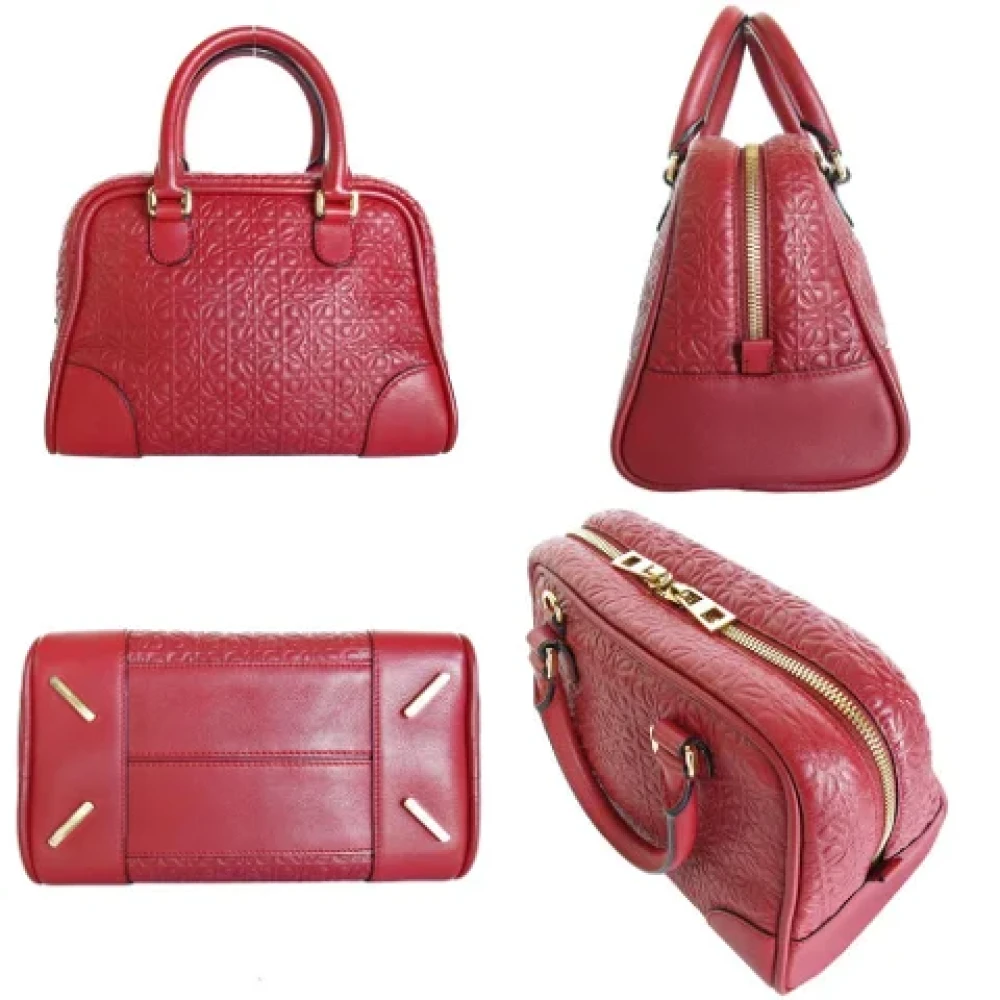Loewe Pre-owned Leather handbags Red Dames