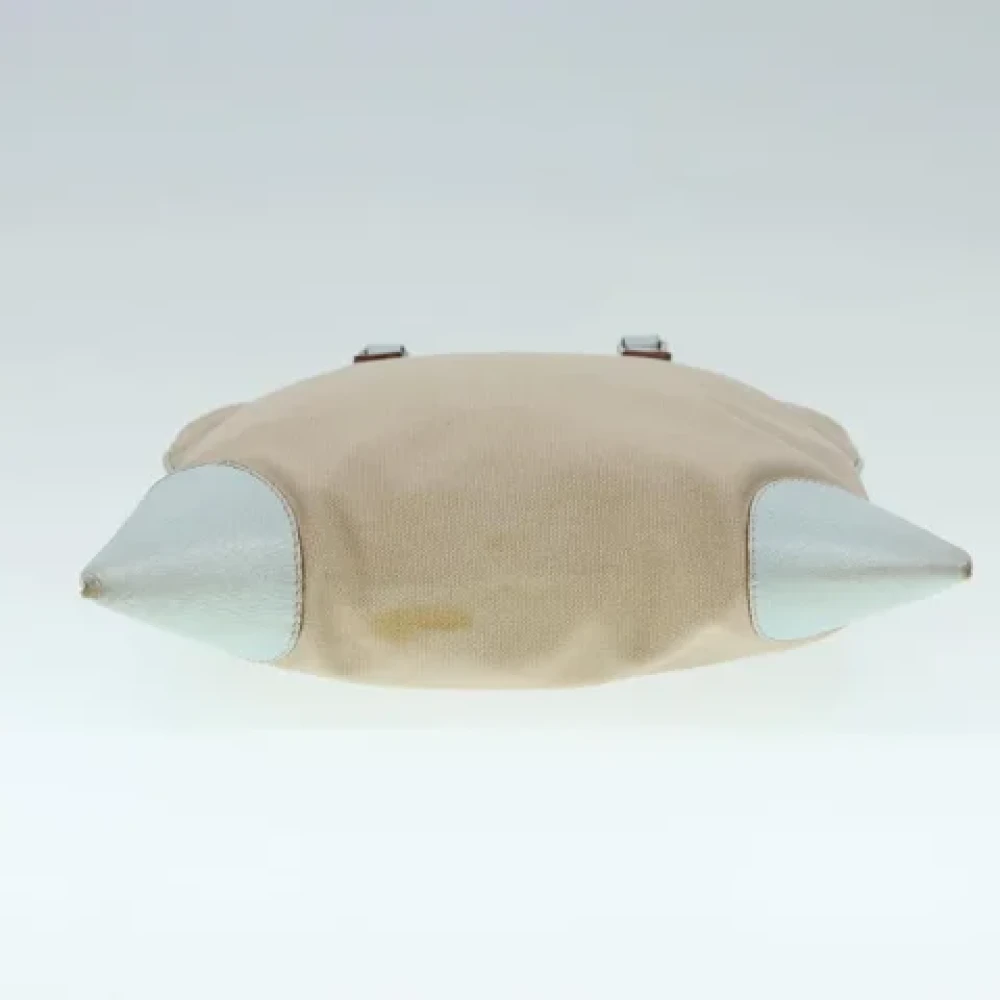Prada Vintage Pre-owned Canvas handbags Beige Dames