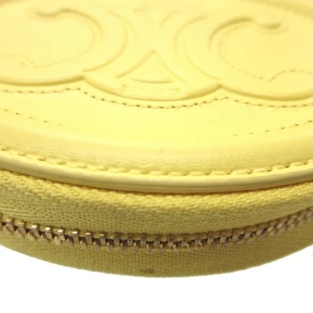 Celine Vintage Pre-owned Leather shoulder-bags Yellow Dames