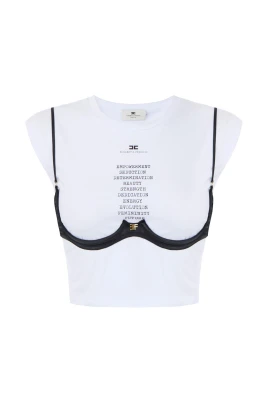 Lätt jersey-T-shirt med BH